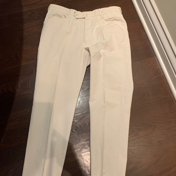 Men's Incotex 100% cotton canvas beige casual pant - Picture 8 of 16